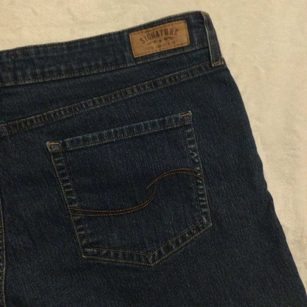 Women's Levi Strauss Signature Trouser Short Jeans Size 16 - Picture 12 of 13